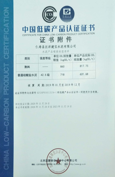 仁壽縣汪洋建寶水泥有限公司 2020年度溫室氣體排放信息披露書(圖2) 仁壽縣汪洋建寶水泥有限公司 2020年度溫室氣體排放信息披露書(圖2)